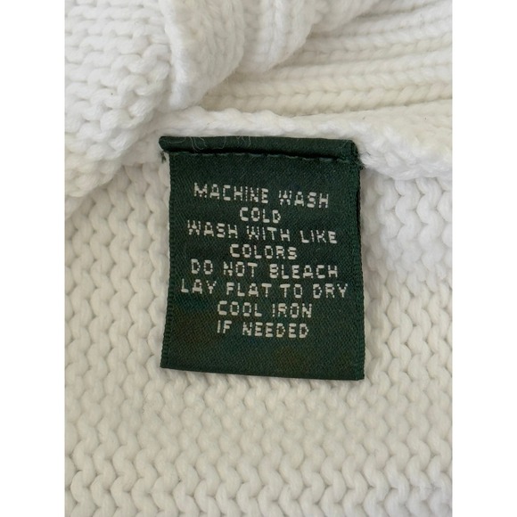 Lauren Jeans Co. Ralph Lauren White Cotton Knit Short Sleeve Cardigan‎ - Picture 8 of 10